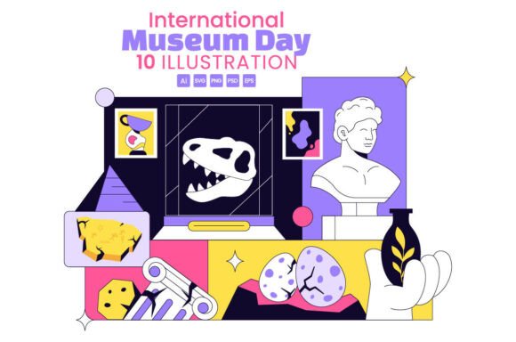 10 International Museum Day Illustration: Graphics & Illustrations for Cultural Branding