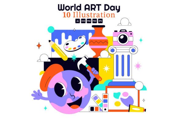 10 World Art Day Illustration: Graphics & Illustrations for Creative Sellers