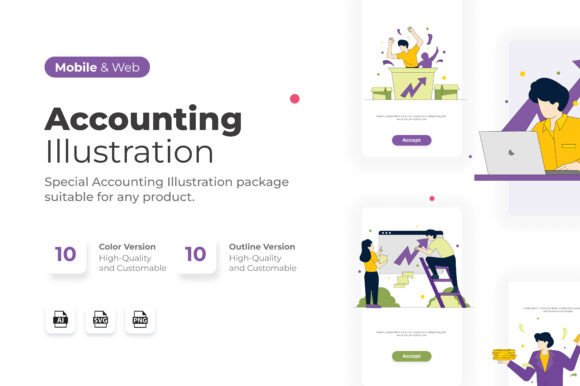 Accounting Icons: Clean Graphics & Illustrations for Crafters