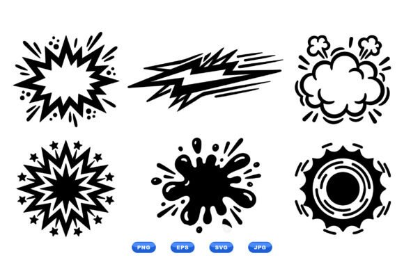 Comic Explosion Vector Pack: Graphics for Crafts