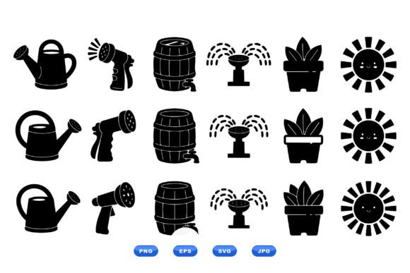 Garden Icons SVG Clipart: Crafts & Graphics for Playful Branding