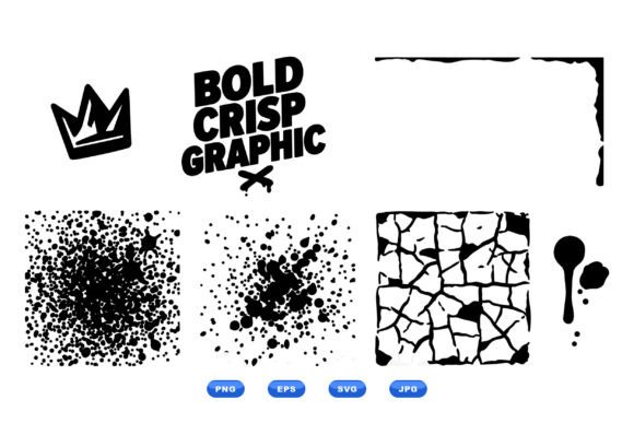 Grunge Ink Splatter Textures: Graphics for Edgy Crafts