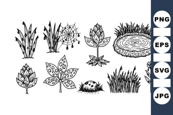 Hand Drawn Nature SVG Set: Crafts & Graphics