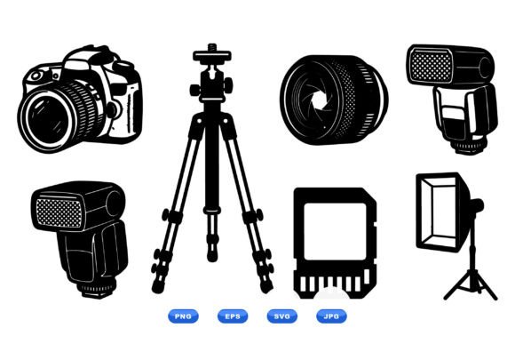 Photography Gear Icon Pack: Graphics for Crafts