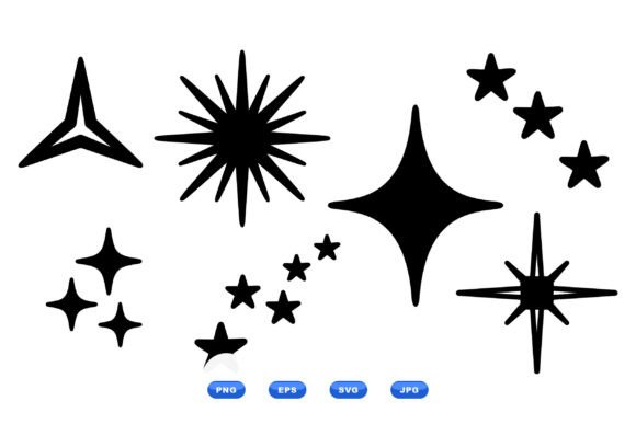 Retro Starburst SVG Graphics for Crafts & Marketing