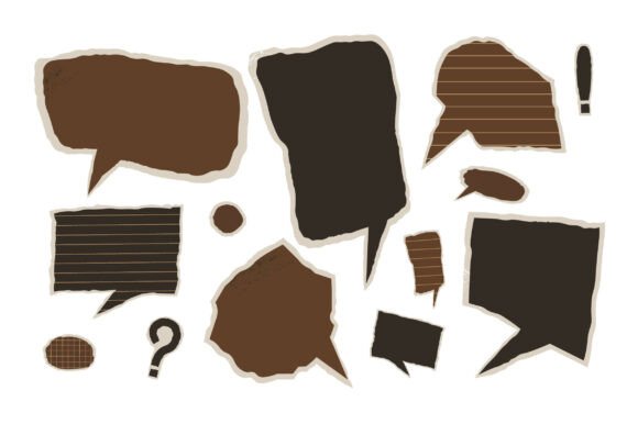 Torn Paper Speech Bubblesю. Graphics Add-Ons