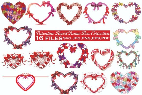 Valentine Heart Frame Bow Collection